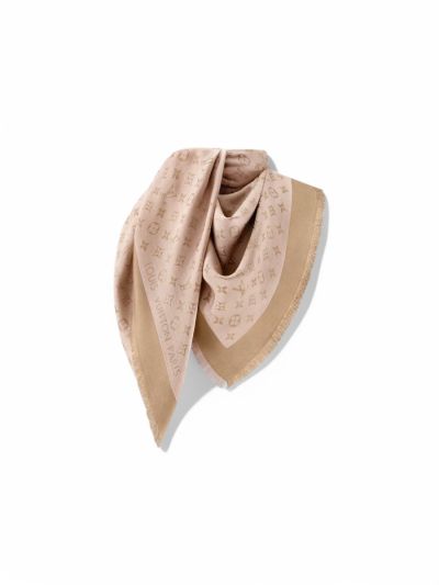 Châle Monogram Denim Beige Rose Louis Vuitton