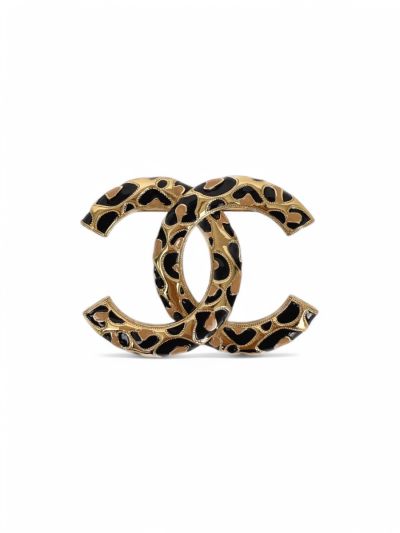 Broche Chanel Léopard Dorée 