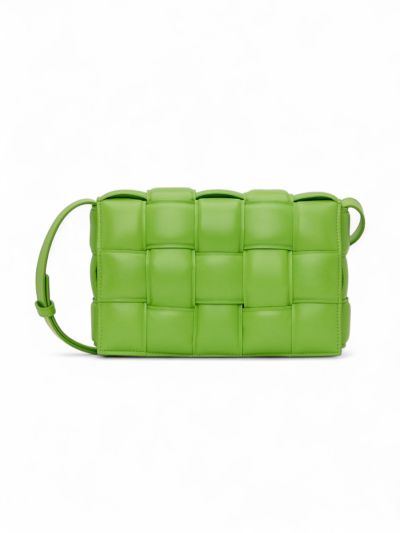 Sac Bottega Veneta Vert Cassette Padded En Cuir