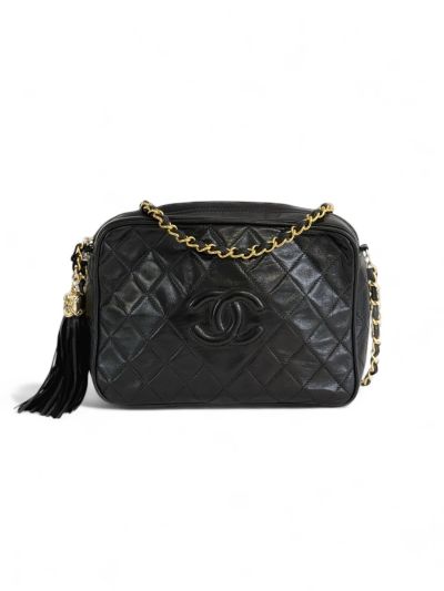 Camera Bag Vintage Chanel Cuir Noir