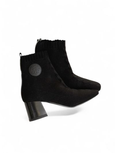 Boots Hermès Jenna Volver 60 En Toile Noire T39