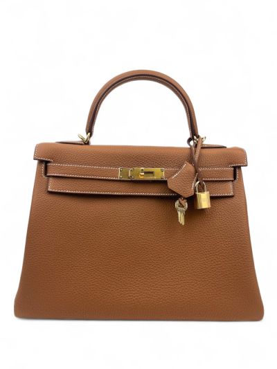 Sac Kelly 32 Gold Cuir Togo 