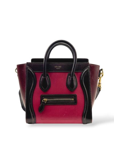 Sac Bandoulière Nano Celine Luggage Cuir Tricolor