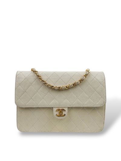 Sac Pochette Chanel Timeless En Cuir Blanc