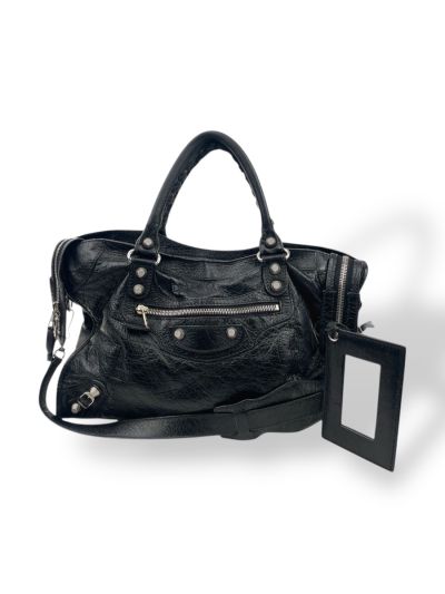 Sac à Main Balenciaga En Cuir Noir Neo Cagole City 
