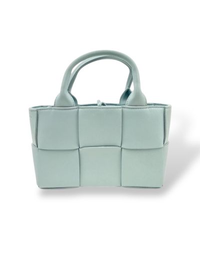 Bottega Veneta Arco Tote Mini Bag in Pastel Blue Leather