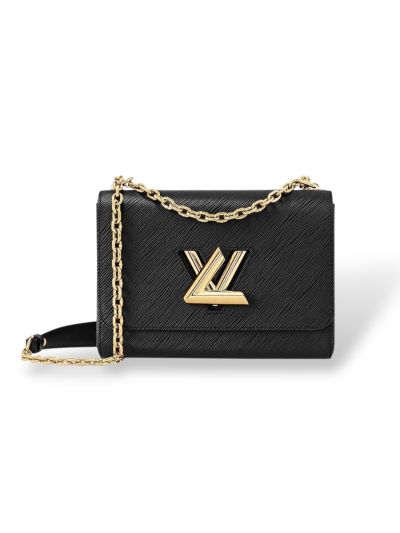 Sac Twist MM Louis Vuitton Cuir Épi Noir