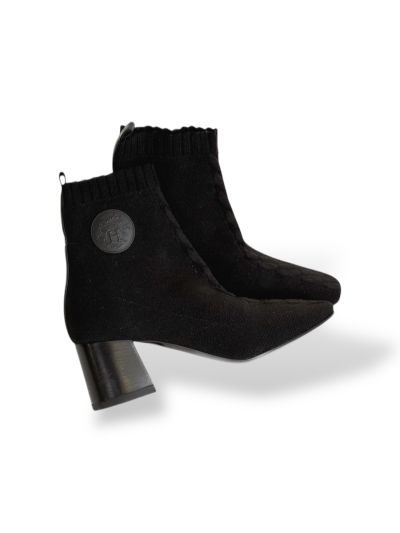 Boots Hermès Jenna Volver 60 En Toile Noire T39