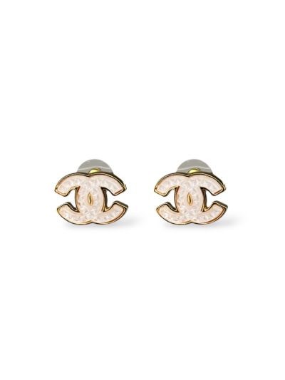Boucles D'oreilles Chanel Blanches 
