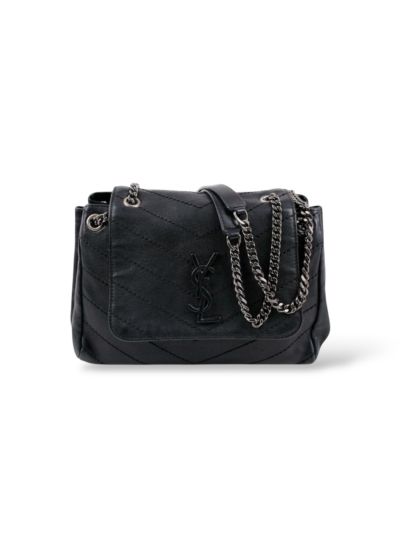 Saint Laurent Niki Baby Handbag in Black Leather 