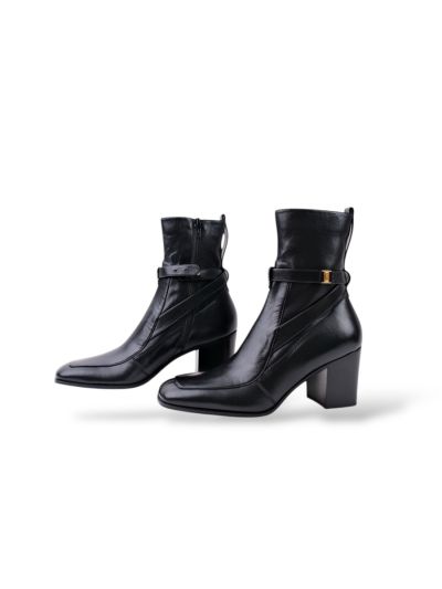 Bottines Saint Laurent En Cuir Noir Taille 37.5