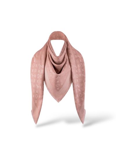 Châle Louis Vuitton Monogram Rose Kraft