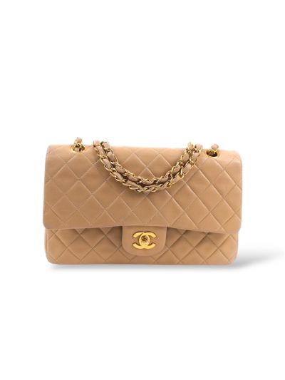 Sac Chanel Timeless Vintage Medium En Cuir Beige