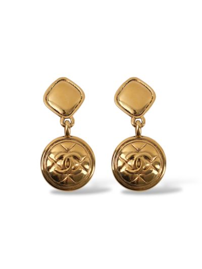 Boucles D’oreilles Chanel à Clips Vintage Dorées