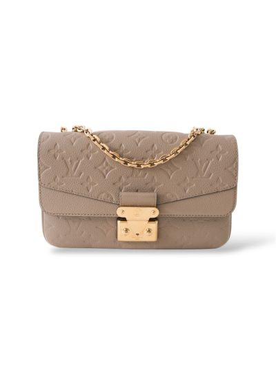 Sac à Bandoulière Louis Vuitton Marceau Monogram Empreinte En Cuir Beige