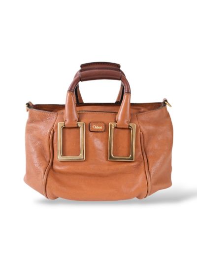 Sac à Main Chloe Etel 2 en 1 En Cuir Marron Or 