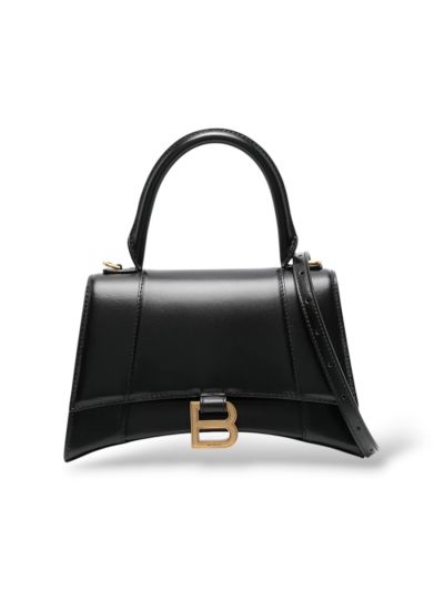 Sac à main Balenciaga Hourglass XS Cuir De Veau Noir