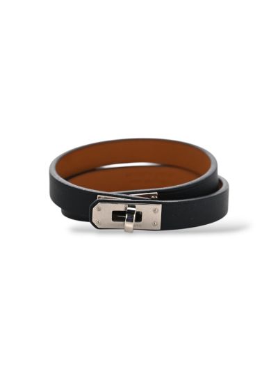 Bracelet Hermes Mini Kelly Double Tour En Cuir De Veau Taille M