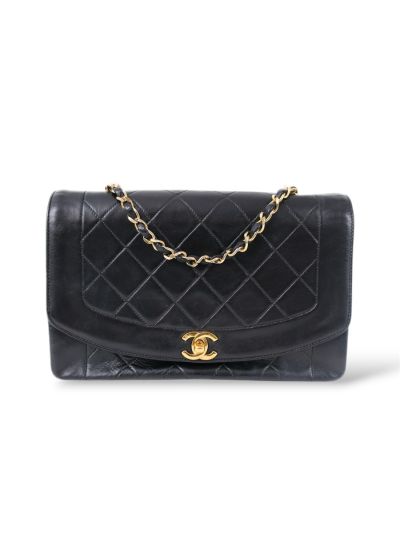 Sac à Bandoulière Chanel Timeless Diana En Cuir Noir