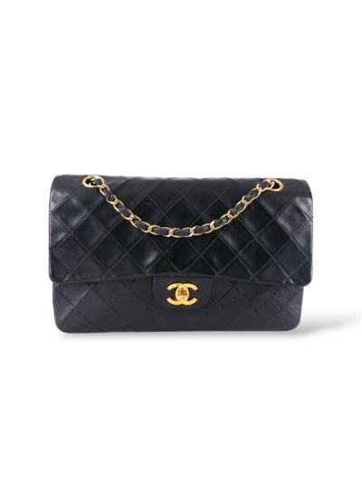 Chanel 11.12 Medium Timeless Vintage Black Leather Shoulder Bag 