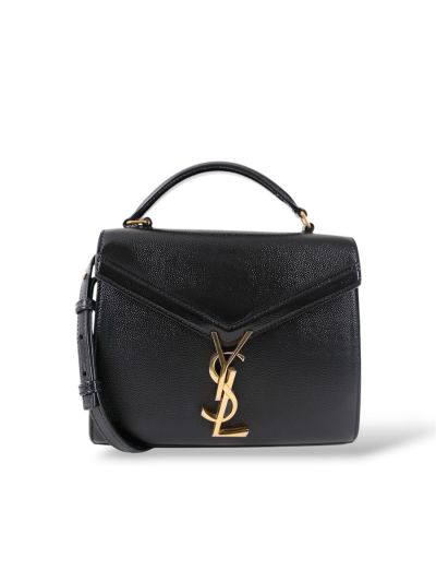 Sac à Bandoulière Saint Laurent Cassandra En Cuir Noir Grainé 