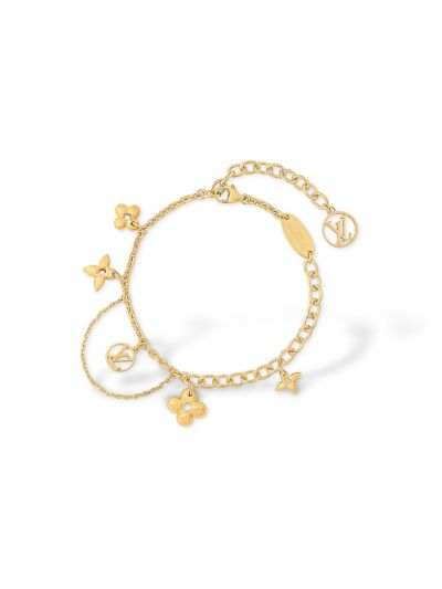 Bracelet Louis Vuitton Souple Blooming Pendentifs Dorée 