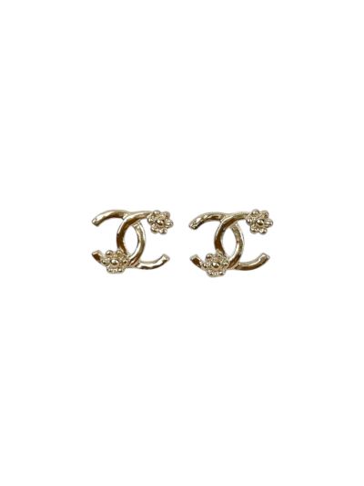 Boucles Chanel Champagne CC Avec Camélias