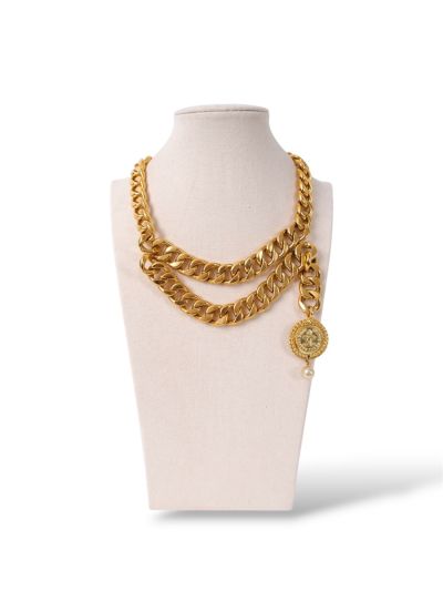 Ras De Cou Chanel Vintage Dorée Perle 