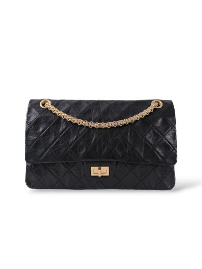 Sac à Bandoulière Chanel 2.55 En Cuir Noir Edition Limité de 50 ans 