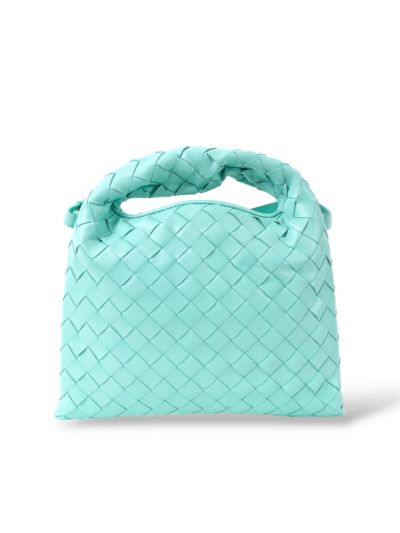 Sac à Main Bottega Veneta Intrecciato Bleu Turquoise 