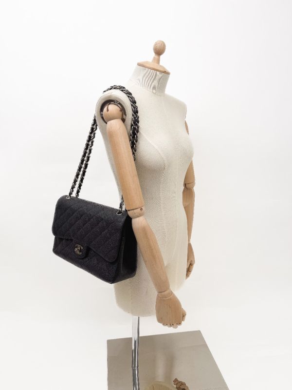 Grand Sac Chanel Timeless Jumbo Cuir Caviar Noir