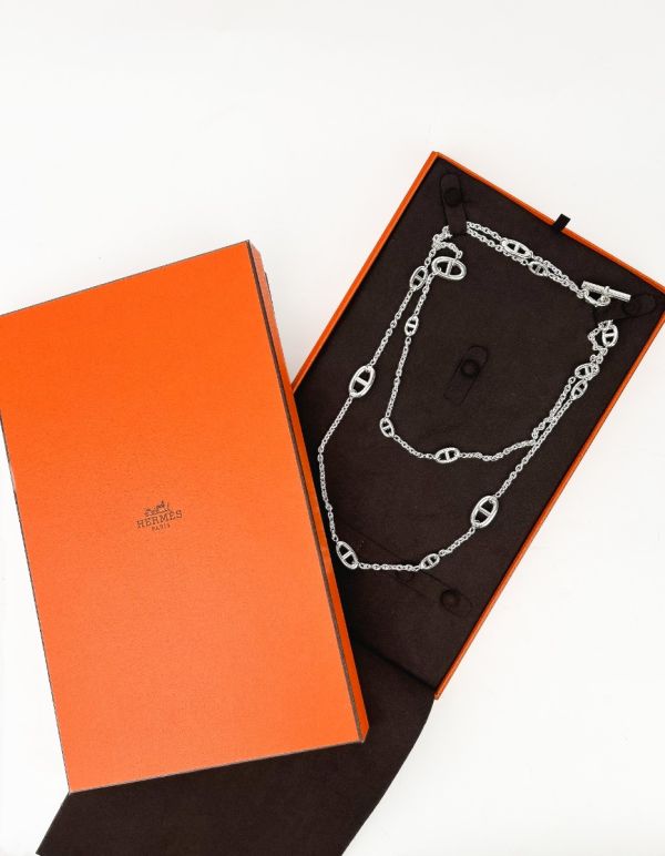 Collier Hermès Farandole En Argent 120 cm