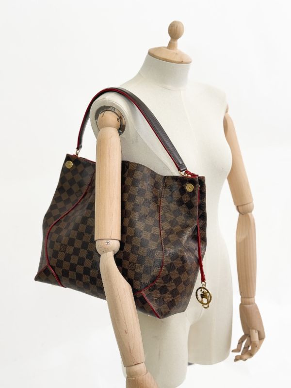 Cabas Louis Vuitton En Toile Damier Ébène Caissa