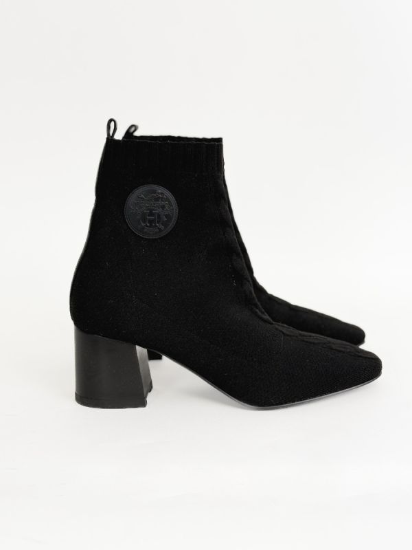 Boots Hermès Jenna Volver 60 En Toile Noire T39
