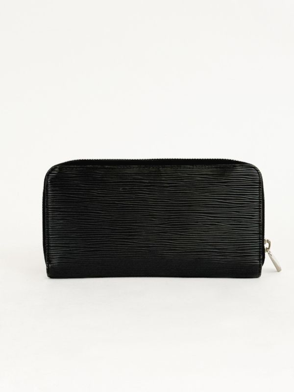 Portefeuille Louis Vuitton Zippy Cuir Épi Noir