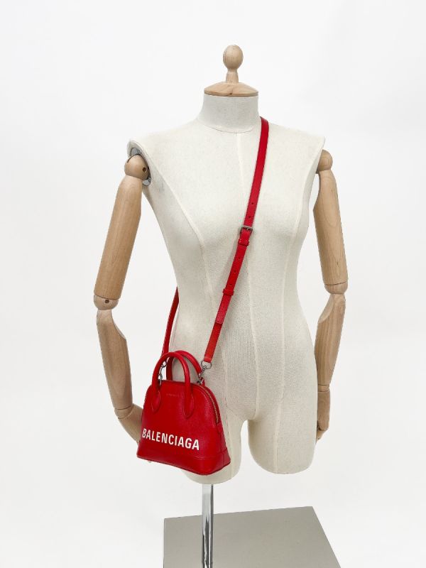 Sac Bandoulière Balenciaga Ville top Handle Rouge XS