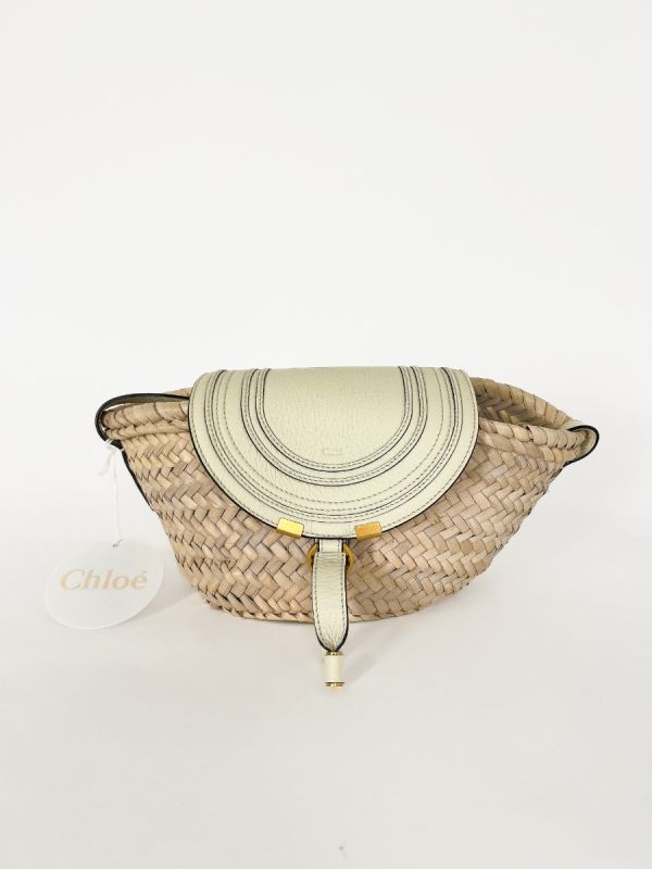 Petit Sac Panier Porté Épaule En Raphia Marcie Chloé