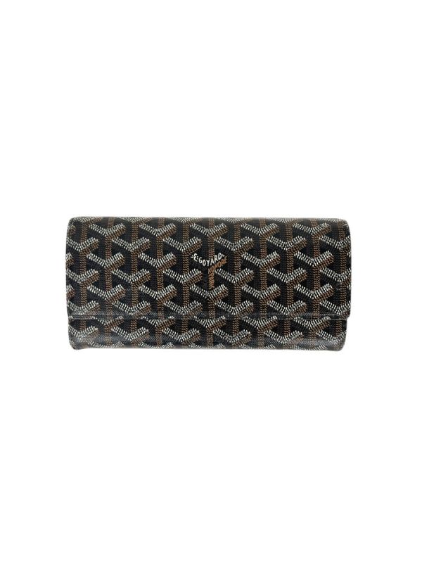 Portefeuille Long Goyard Noir Goyardine Varenne