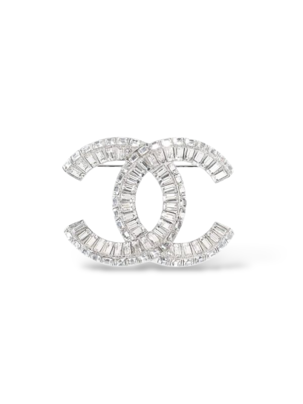 Broche Chanel Full Strass Argentée