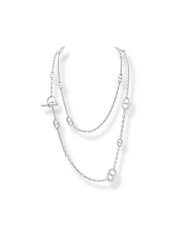 Collier Hermès Farandole En Argent 120 cm