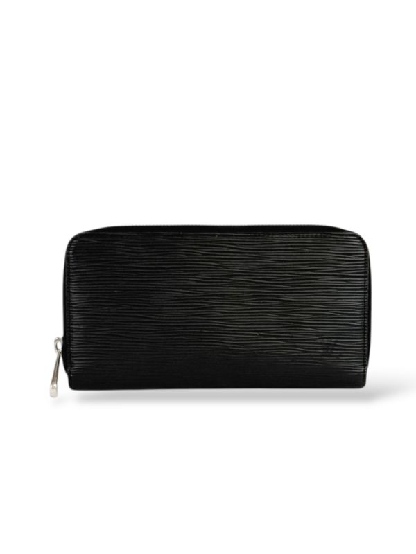 Portefeuille Louis Vuitton Zippy Cuir Épi Noir