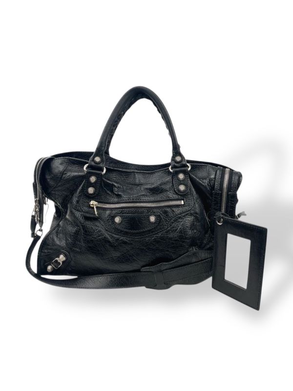 Sac à Main Balenciaga En Cuir Noir Neo Cagole City