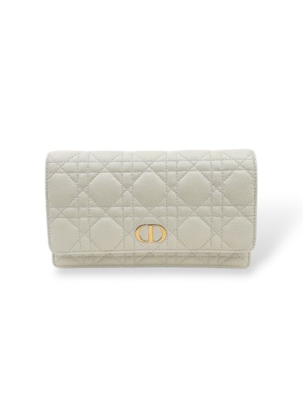 Sac Pochette Dior Caro Cuir D'Agneau Blanc
