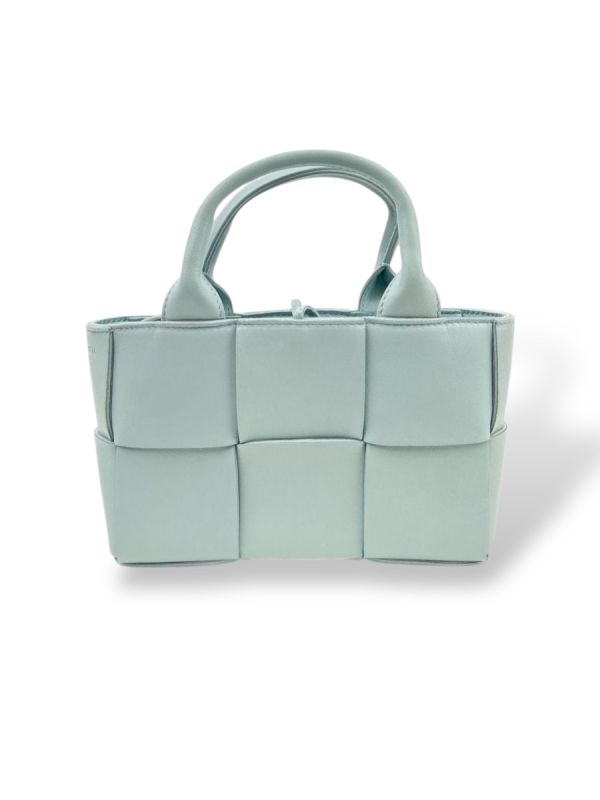 Sac Bottega Veneta Arco Tote Mini Cuir Bleu Pastel