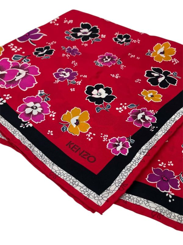 Foulard Carré En Soie Kenzo Multicolor