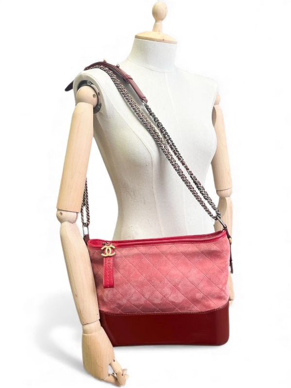Sac à Bandoulière Chanel Gabrielle En Cuir Rouge 