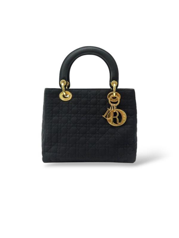 Sac à Main Lady Dior Noir Nylon Vintage