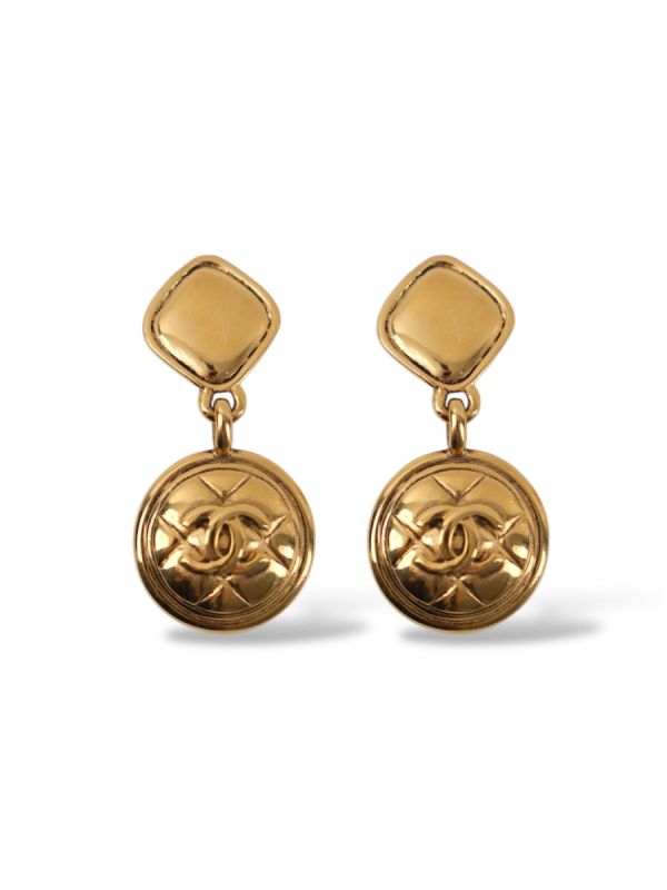 Boucles D’oreilles Chanel à Clips Vintage Dorées