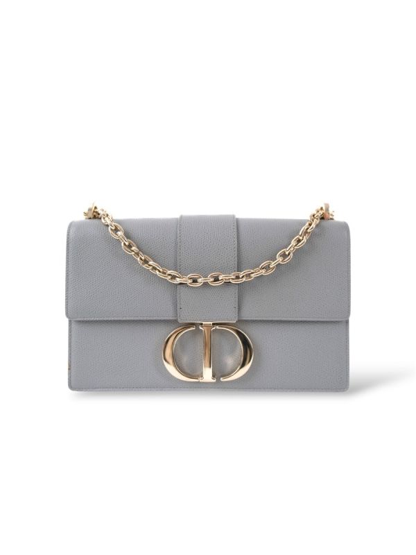 Dior 30 Montaigne En Cuir Gris