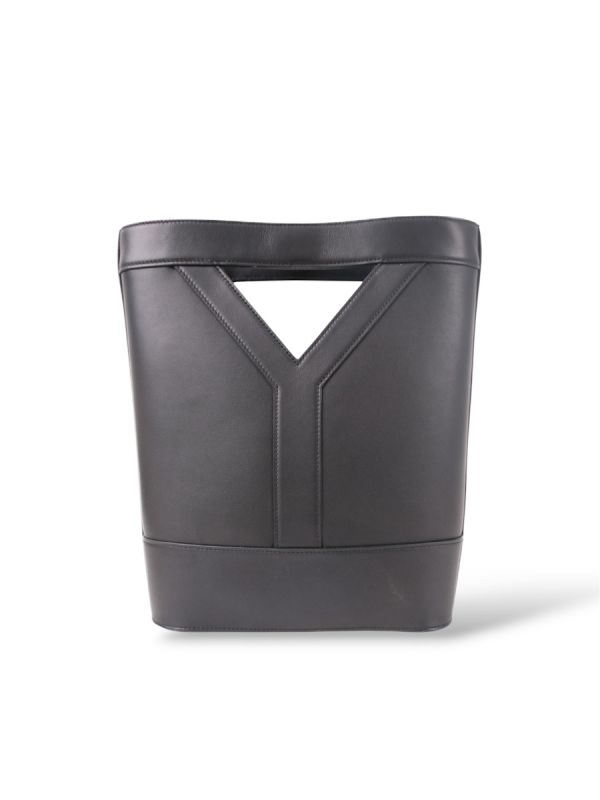 Sac à Bandoulière Saint Laurent Y Bucket Cuir Noir 